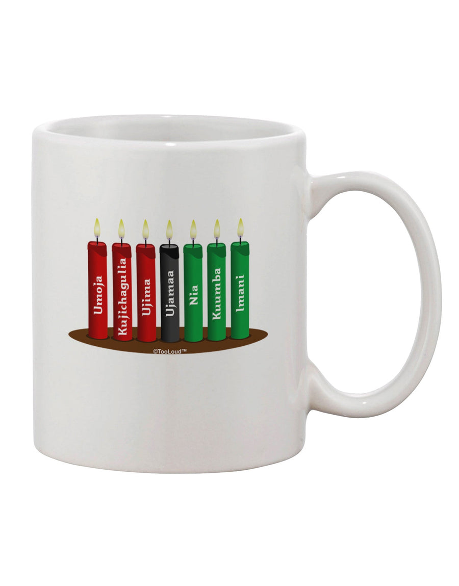 Kwanzaa Candles: Embrace the 7 Principles with our Exquisite 11 oz Coffee Mug - TooLoud-11 OZ Coffee Mug-TooLoud-White-Davson Sales