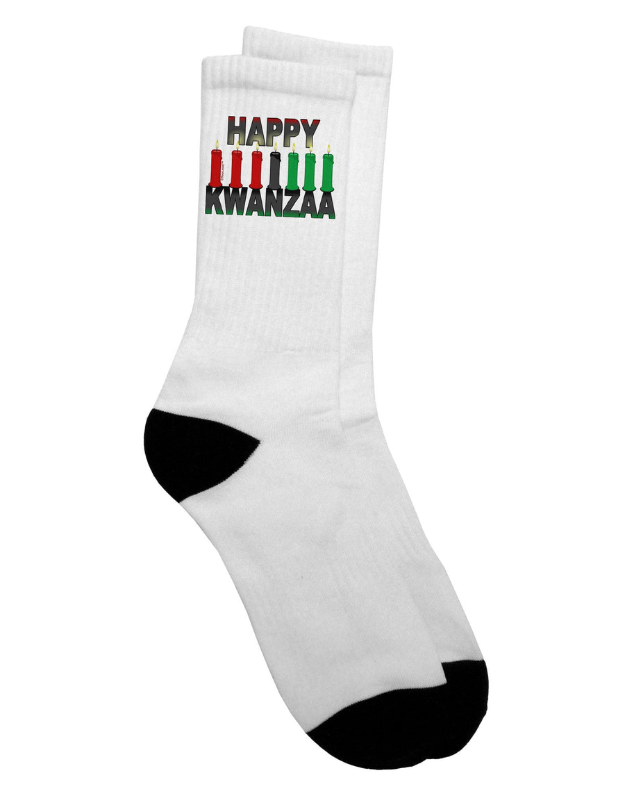 Kwanzaa Celebration Adult Crew Socks - Enhance Your Festive Attire with Style and Comfort - TooLoud-Socks-TooLoud-White-Ladies-4-6-Davson Sales