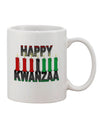 Kwanzaa-inspired Candle Design on an Exquisite 11 oz Coffee Mug - TooLoud-11 OZ Coffee Mug-TooLoud-White-Davson Sales