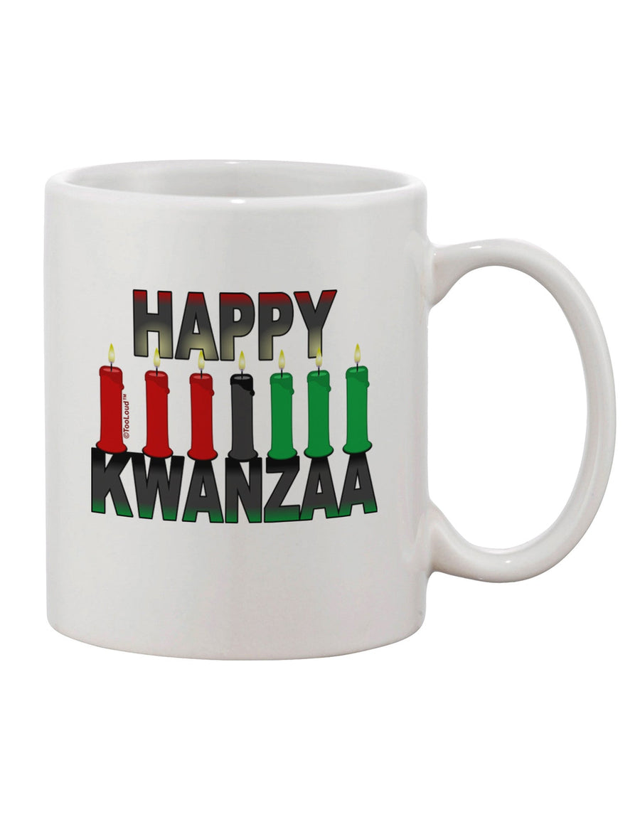 Kwanzaa-inspired Candle Design on an Exquisite 11 oz Coffee Mug - TooLoud-11 OZ Coffee Mug-TooLoud-White-Davson Sales