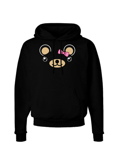 Kyu-T Ears - Beartholomea Girl Teddy Bear Dark Hoodie Sweatshirt-Hoodie-TooLoud-Black-Small-Davson Sales