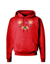 Kyu-T Ears - Beartholomea Girl Teddy Bear Dark Hoodie Sweatshirt-Hoodie-TooLoud-Red-Small-Davson Sales