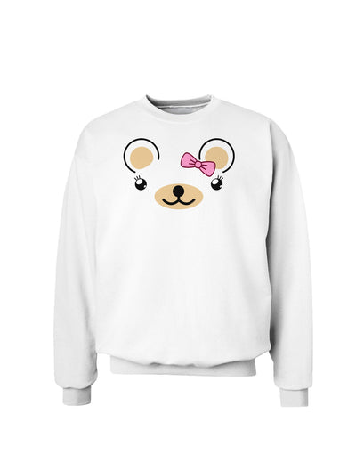 Kyu-T Ears - Beartholomea Girl Teddy Bear Sweatshirt-Sweatshirts-TooLoud-White-Small-Davson Sales