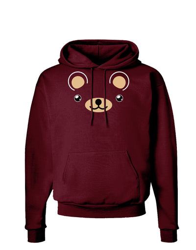 Kyu-T Ears - Beartholomew Teddy Bear Dark Hoodie Sweatshirt-Hoodie-TooLoud-Maroon-Small-Davson Sales