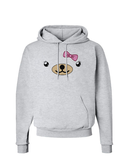 Kyu-T Face - Beartholomea Cute Girl Bear Hoodie Sweatshirt-Hoodie-TooLoud-AshGray-Small-Davson Sales