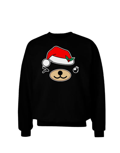 Kyu-T Face Beartholomea Santa Girl Bear Adult Dark Sweatshirt-Sweatshirt-TooLoud-Black-Small-Davson Sales