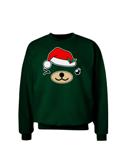 Kyu-T Face Beartholomea Santa Girl Bear Adult Dark Sweatshirt-Sweatshirt-TooLoud-Deep-Forest-Green-Small-Davson Sales