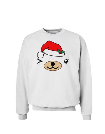 Kyu-T Face Beartholomea Santa Girl Bear Sweatshirt-Sweatshirt-TooLoud-White-Small-Davson Sales