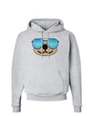 Kyu-T Face - Beartholomew Cool Sunglasses Hoodie Sweatshirt-Hoodie-TooLoud-AshGray-Small-Davson Sales