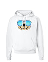 Kyu-T Face - Beartholomew Cool Sunglasses Hoodie Sweatshirt-Hoodie-TooLoud-White-Small-Davson Sales