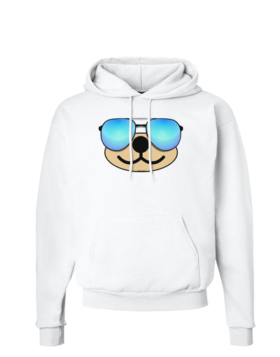 Kyu-T Face - Beartholomew Cool Sunglasses Hoodie Sweatshirt-Hoodie-TooLoud-White-Small-Davson Sales