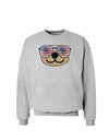 Kyu-T Face - Beartholomew Patriotic Sunglasses Sweatshirt-Sweatshirts-TooLoud-AshGray-Small-Davson Sales