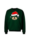 Kyu-T Face Beartholomew Santa Boy Bear Adult Dark Sweatshirt-Sweatshirt-TooLoud-Deep-Forest-Green-Small-Davson Sales