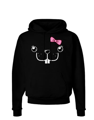 Kyu-T Face - Bucklette Cute Girl Beaver Dark Hoodie Sweatshirt-Hoodie-TooLoud-Black-Small-Davson Sales