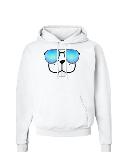 Kyu-T Face - Buckley Cool Sunglasses Hoodie Sweatshirt-Hoodie-TooLoud-White-Small-Davson Sales