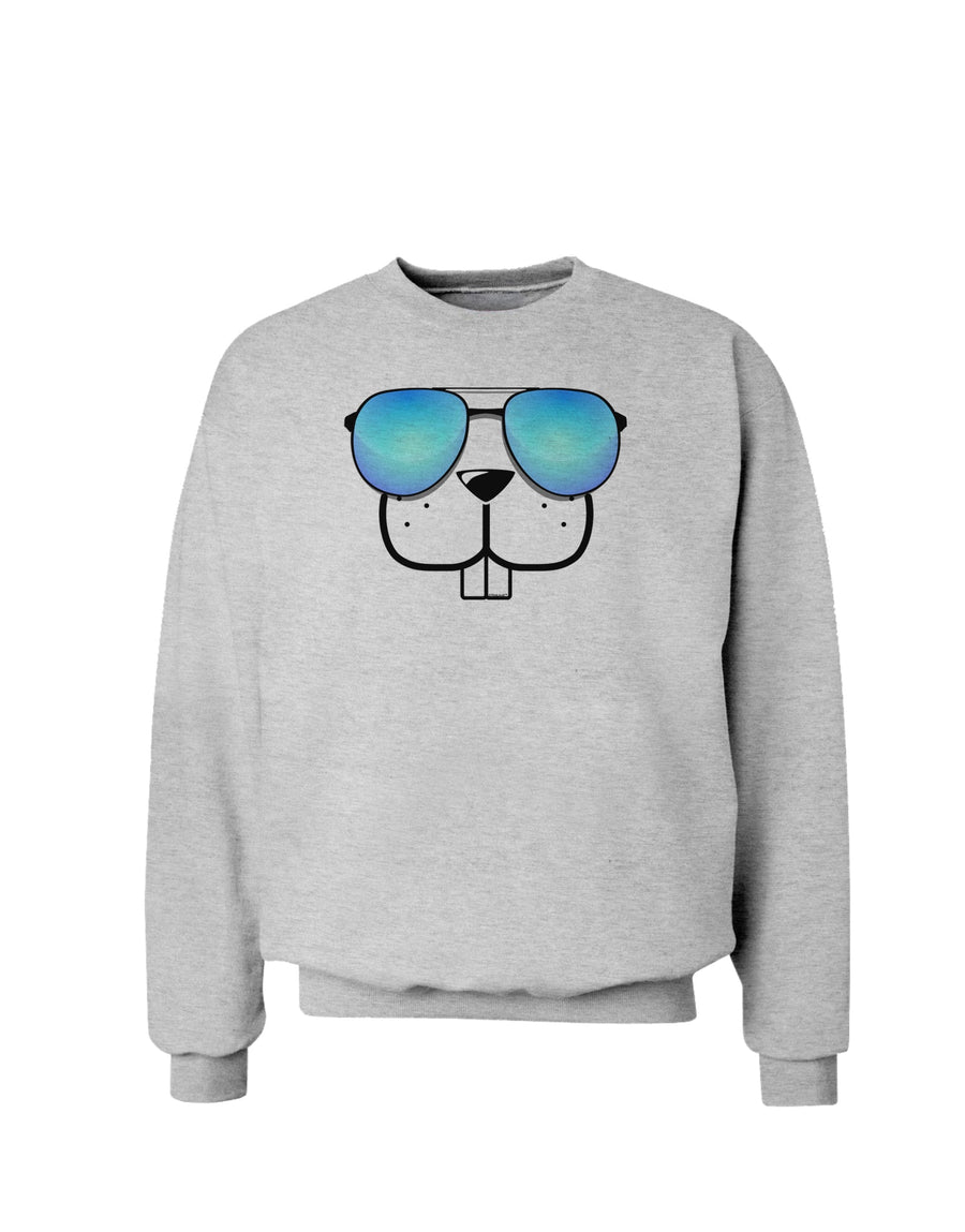 Kyu-T Face - Buckley Cool Sunglasses Sweatshirt-Sweatshirts-TooLoud-White-Small-Davson Sales