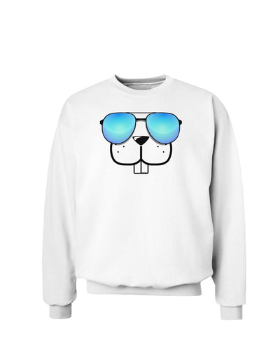 Kyu-T Face - Buckley Cool Sunglasses Sweatshirt-Sweatshirts-TooLoud-White-Small-Davson Sales