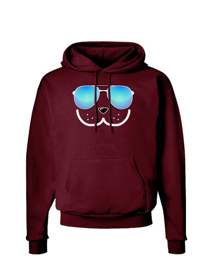 Kyu-T Face - Dewy Cool Sunglasses Dark Hoodie Sweatshirt-Hoodie-TooLoud-Maroon-Small-Davson Sales