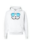 Kyu-T Face - Dewy Cool Sunglasses Hoodie Sweatshirt-Hoodie-TooLoud-White-Small-Davson Sales