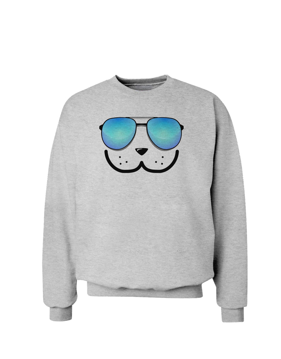 Kyu-T Face - Dewy Cool Sunglasses Sweatshirt-Sweatshirts-TooLoud-White-Small-Davson Sales