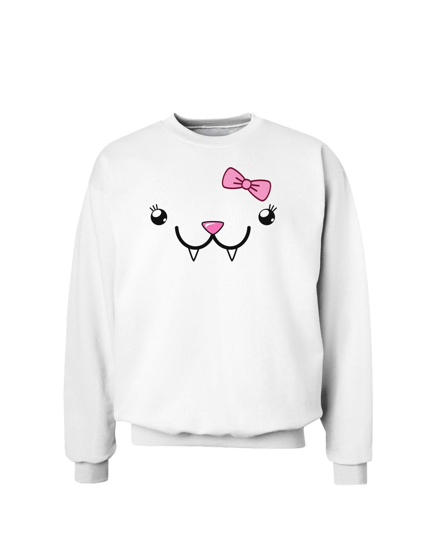 Kyu-T Face - Fangie Cute Girl Vampire Bat Sweatshirt-Sweatshirts-TooLoud-White-Small-Davson Sales