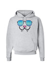 Kyu-T Face - Fangs Cool Sunglasses Hoodie Sweatshirt-Hoodie-TooLoud-AshGray-Small-Davson Sales