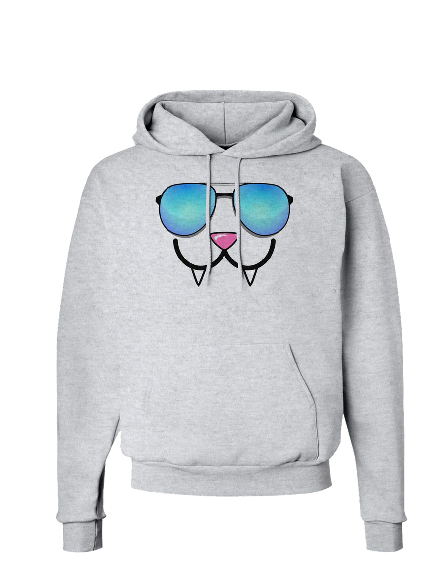 Kyu-T Face - Fangs Cool Sunglasses Hoodie Sweatshirt-Hoodie-TooLoud-White-Small-Davson Sales