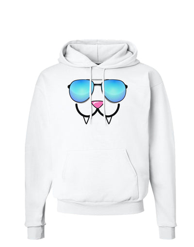 Kyu-T Face - Fangs Cool Sunglasses Hoodie Sweatshirt-Hoodie-TooLoud-White-Small-Davson Sales