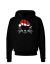 Kyu-T Face Kattia Santa Hat Girl Cat Dark Hoodie Sweatshirt-Hoodie-TooLoud-Black-Small-Davson Sales