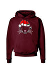 Kyu-T Face Kattia Santa Hat Girl Cat Dark Hoodie Sweatshirt-Hoodie-TooLoud-Maroon-Small-Davson Sales