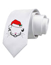 Kyu-T Face Kattia Santa Hat Girl Cat Printed White Necktie