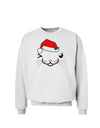 Kyu-T Face Kattia Santa Hat Girl Cat Sweatshirt-Sweatshirts-TooLoud-White-Small-Davson Sales