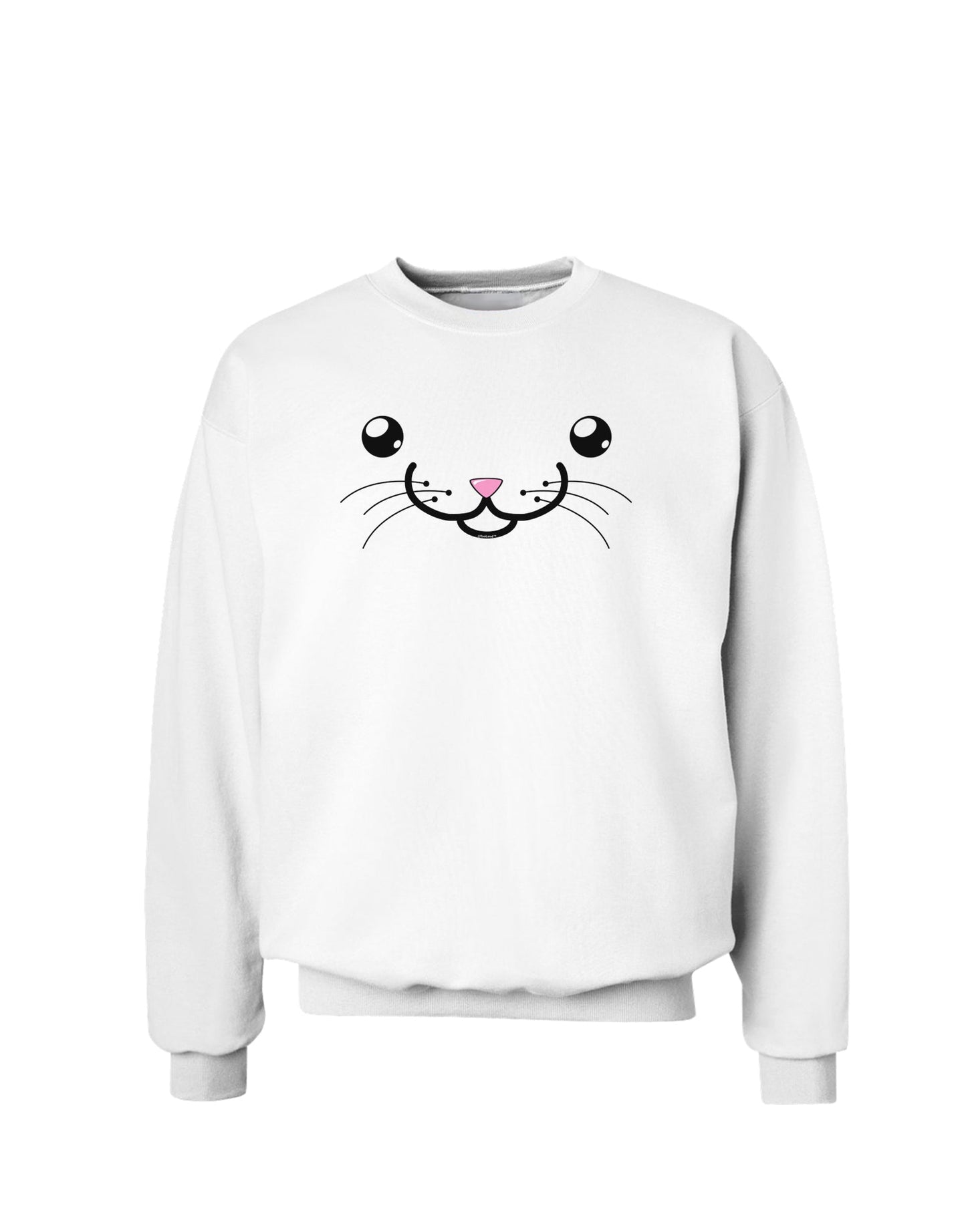 Kyu-T Face - Kattia the kitty cat Sweatshirt-Sweatshirts-TooLoud-White-Small-Davson Sales