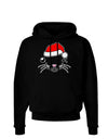 Kyu-T Face Kattio Santa Hat Boy Cat Dark Hoodie Sweatshirt-Hoodie-TooLoud-Black-Small-Davson Sales