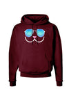 Kyu-T Face - Kawa Cool Sunglasses Dark Hoodie Sweatshirt-Hoodie-TooLoud-Maroon-Small-Davson Sales