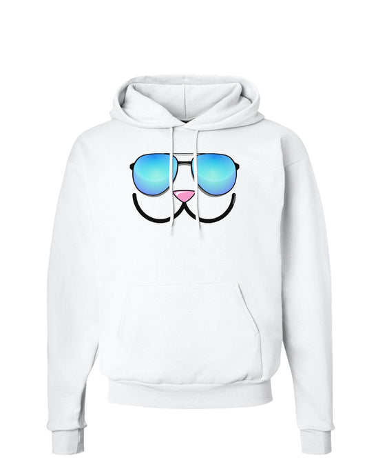 Kyu-T Face - Kawa Cool Sunglasses Hoodie Sweatshirt-Hoodie-TooLoud-White-Small-Davson Sales