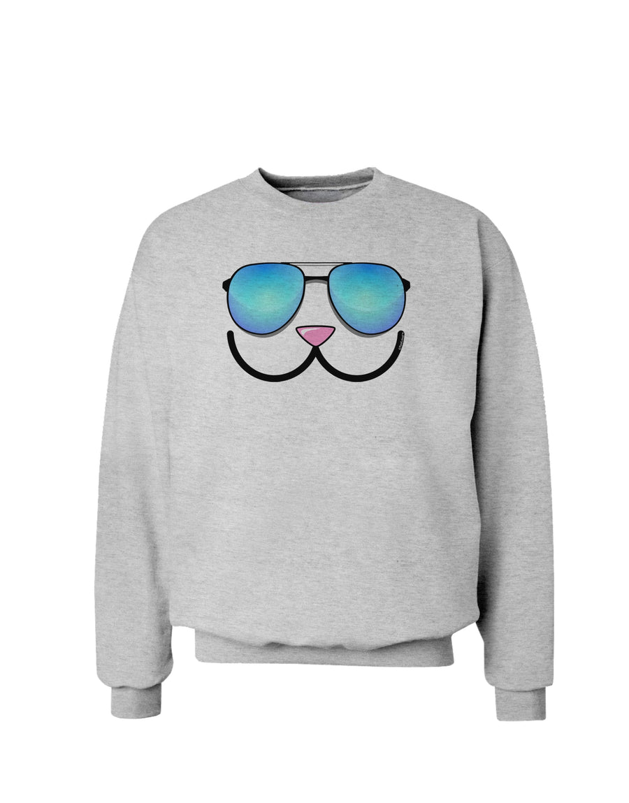 Kyu-T Face - Kawa Cool Sunglasses Sweatshirt-Sweatshirts-TooLoud-White-Small-Davson Sales