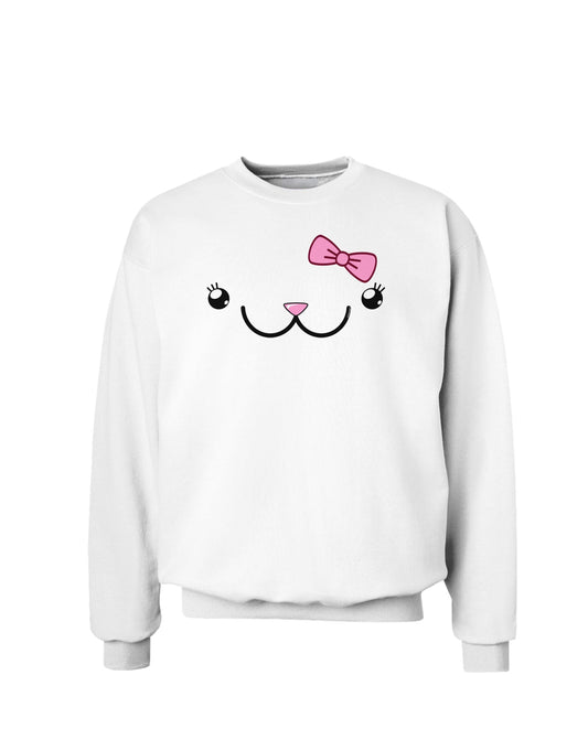 Kyu-T Face - Kawa Cute Girl Animal Sweatshirt-Sweatshirts-TooLoud-White-Small-Davson Sales