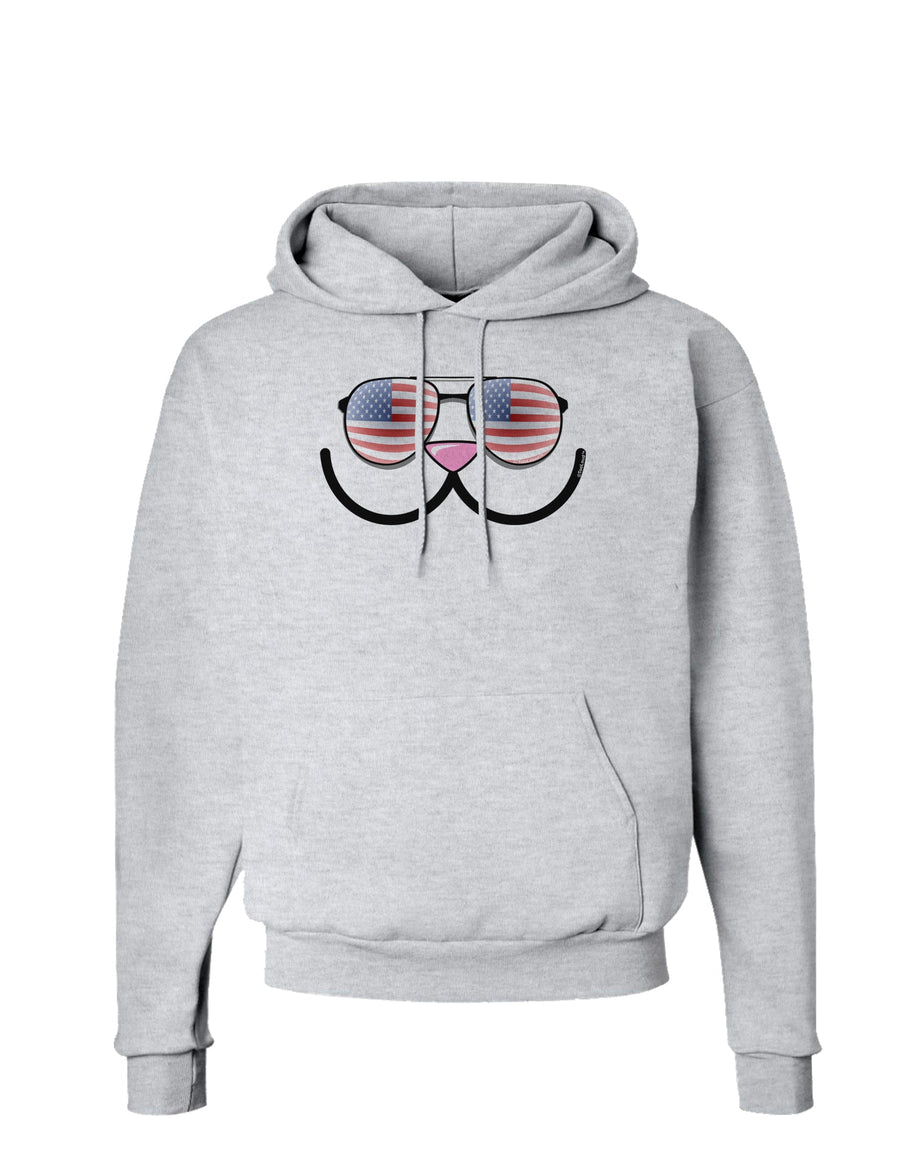 Kyu-T Face - Kawa Patriotic Sunglasses Hoodie Sweatshirt-Hoodie-TooLoud-White-Small-Davson Sales