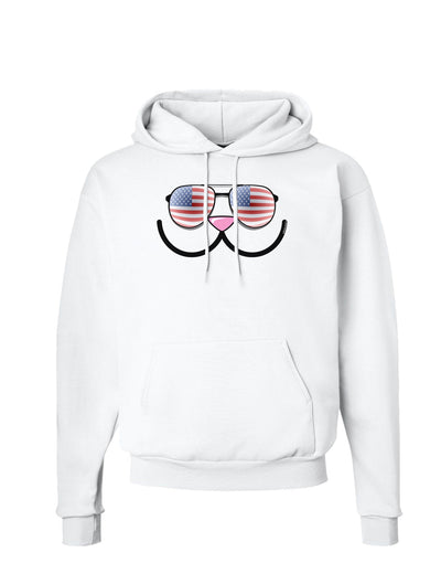 Kyu-T Face - Kawa Patriotic Sunglasses Hoodie Sweatshirt-Hoodie-TooLoud-White-Small-Davson Sales