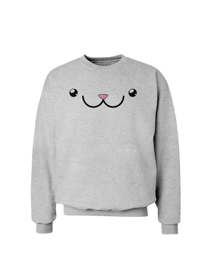 Kyu-T Face - Kawa the Cute Animal Sweatshirt-Sweatshirts-TooLoud-AshGray-Small-Davson Sales