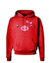 Kyu-T Face - Oinkette Cute Girl Piglet Dark Hoodie Sweatshirt-Hoodie-TooLoud-Red-Small-Davson Sales