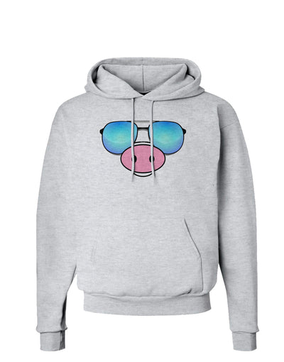 Kyu-T Face - Oinkz Cool Sunglasses Hoodie Sweatshirt-Hoodie-TooLoud-AshGray-Small-Davson Sales