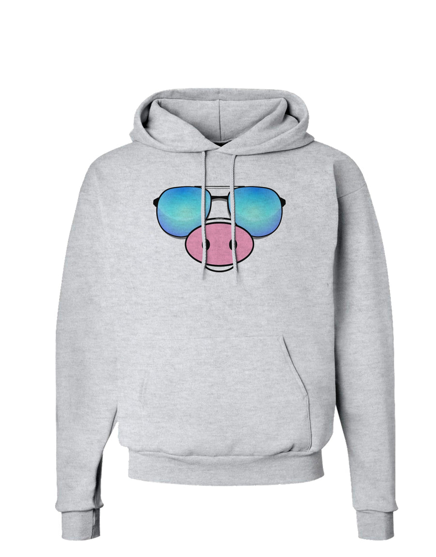 Kyu-T Face - Oinkz Cool Sunglasses Hoodie Sweatshirt-Hoodie-TooLoud-White-Small-Davson Sales