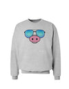 Kyu-T Face - Oinkz Cool Sunglasses Sweatshirt-Sweatshirts-TooLoud-AshGray-Small-Davson Sales