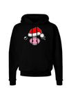 Kyu-T Face Oinkz Santa Hat Boy Pig Dark Hoodie Sweatshirt-Hoodie-TooLoud-Black-Small-Davson Sales