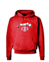 Kyu-T Face Oinkz Santa Hat Boy Pig Dark Hoodie Sweatshirt-Hoodie-TooLoud-Red-Small-Davson Sales