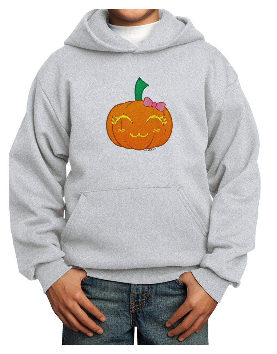 Kyu-T Face Pumpkin Youth Hoodie Pullover Sweatshirt by TooLoud-Youth Hoodie-TooLoud-White-XS-Davson Sales