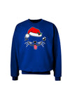 Kyu-T Face Puppina Santa Girl Dog Adult Dark Sweatshirt-Sweatshirt-TooLoud-Deep-Royal-Blue-Small-Davson Sales