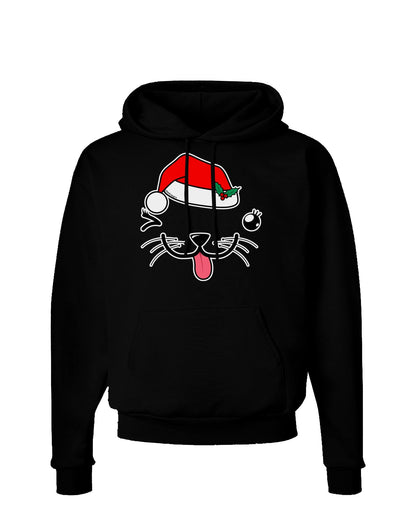 Kyu-T Face Puppina Santa Girl Dog Dark Hoodie Sweatshirt-Hoodie-TooLoud-Black-Small-Davson Sales